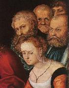 CRANACH, Lucas the Elder, Christ and the Adulteress (detail) dfh